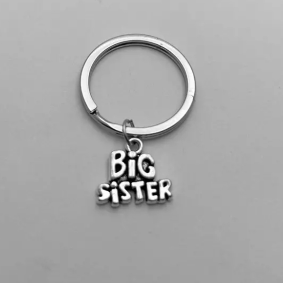 Stainless Steel Set of 3 Sister Keychains Gifts, Big,Middle, Little Sisters, NEW - Picture 2 of 5